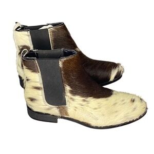 MYRA Western Cowhide Hair-On Leather‎ Ankle Boots Women Size 6